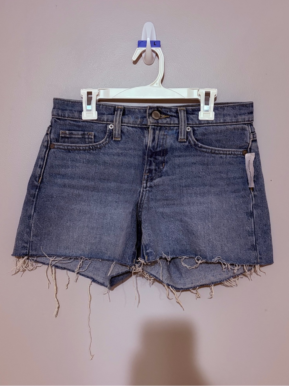 NWT Banana Republic Mid Rise Short Denim Shorts Regular 25